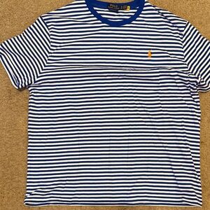 Polo by Ralph Lauren Blue and White Striped Tee